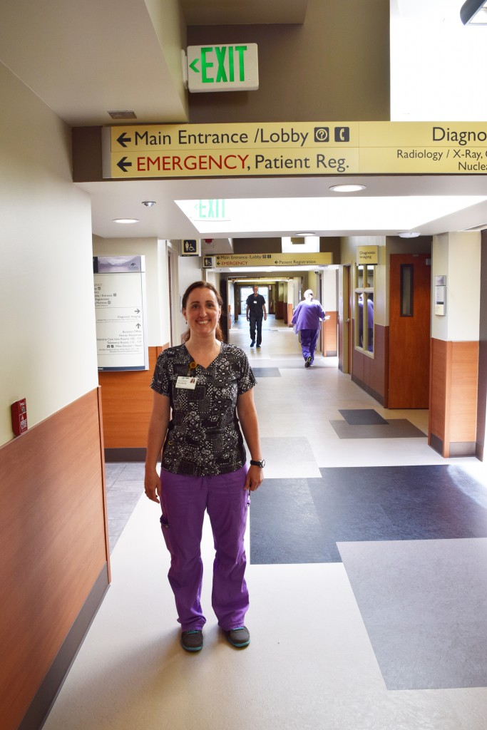 Colleen Nicholson in the halls of OMC. Photo by Zak Hoskins