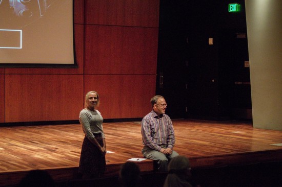 Helen Lovejoy and Erran Sharpe led the discussion after the showing. - Photo by Britainy Gurr