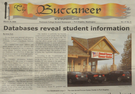 Original article written by Anita York, in the March 19, 2008, issue of The Buccaneer.