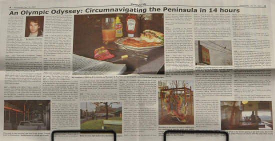 Photo of Quinton Chastain’s feature article of his Olympic Odyssey.