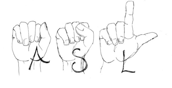 Hand-drawn standardized sign language alphabet. - Photo courtesy of Uconn.edu
