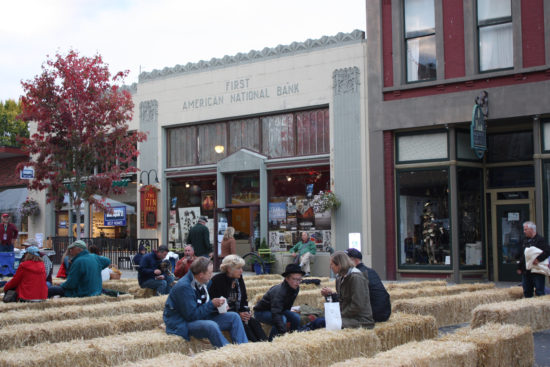 Outdoor Theatre occupying Taylor Street, Port Townsend Friday night - Photo by Sarah Baker